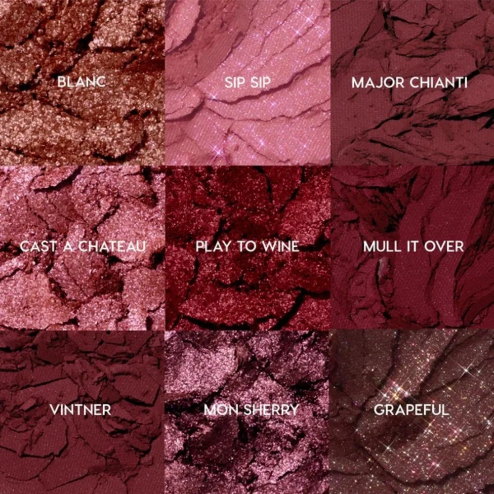 ColourPop Wine & Only Eyeshadow Palette 9 Deep Wine & Burgundy Eye Colors NIB